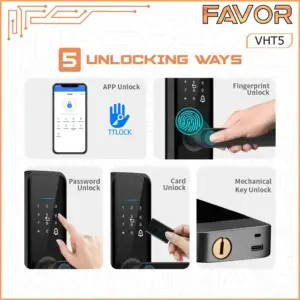Smart Door Lock Favor VHT5 - Kunci Otomatis 05