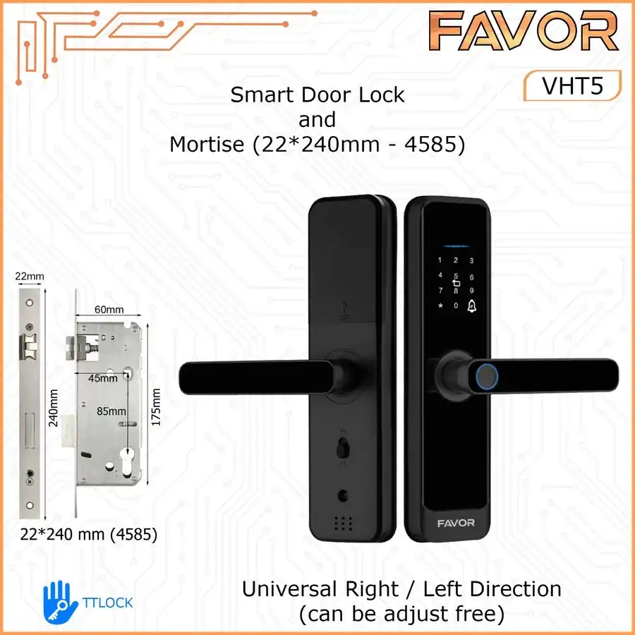 Smart Door Lock Favor VHT5 - Kunci Otomatis - 240mm 4585