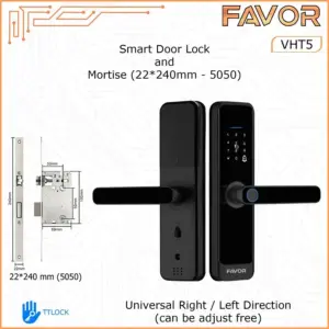 Smart Door Lock – Favor VHT5 – Kunci Otomatis - Image 7