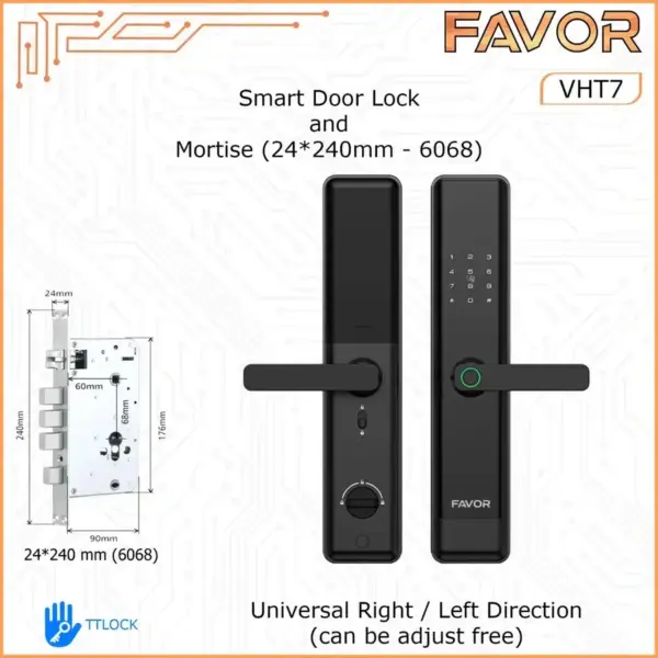 Smart Door Lock Favor VHT7 - Kunci Pintu Anti Maling 05