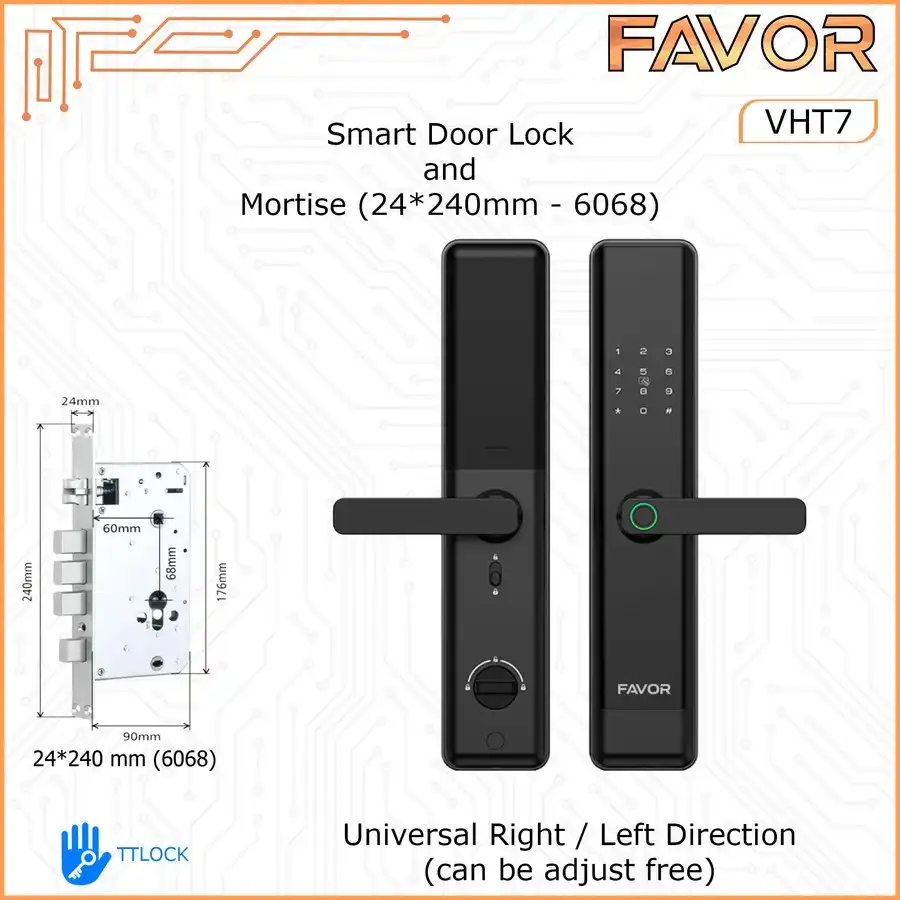 Smart Door Lock Favor VHT7 - Kunci Pintu Anti Maling 05