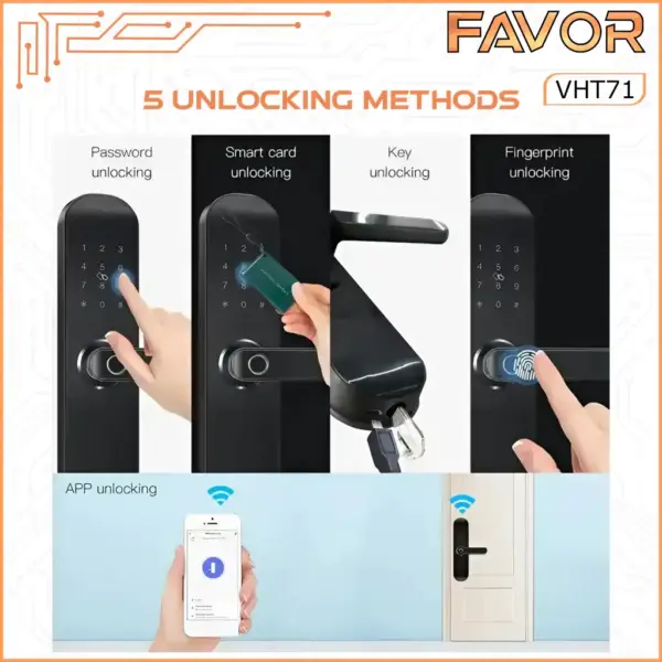 Smart Door Lock Favor VHT71 - Handle Pintu Fingerprint 03