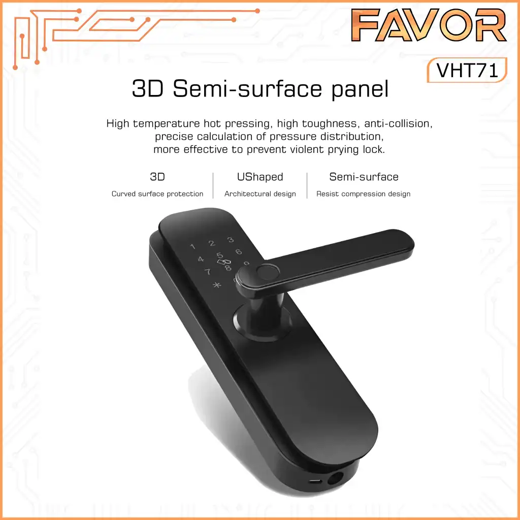 Smart Door Lock - Favor VHT71 - Handle Pintu Fingerprint - Image 3