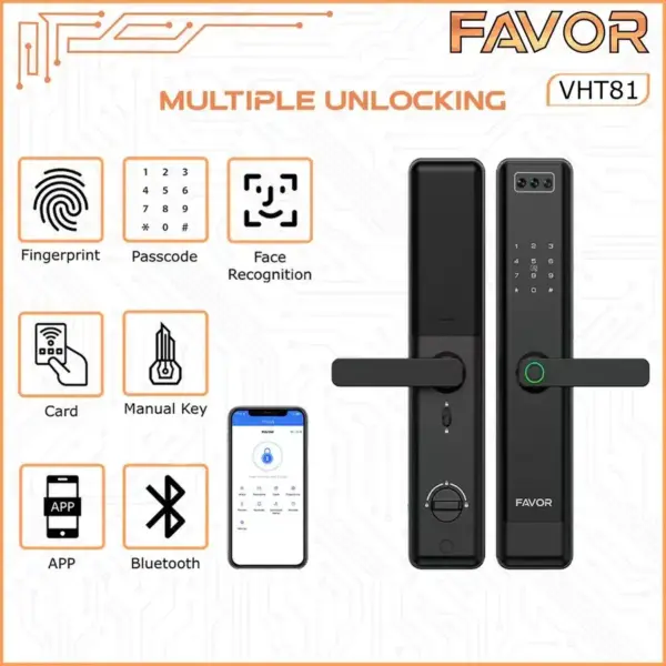 Smart Door Lock Favor VHT81 - Handle Pintu Fingerprint 04