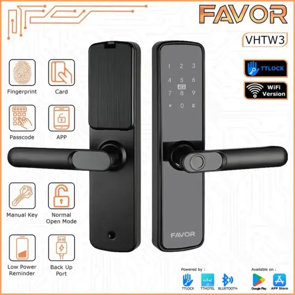 Smart Door Lock Favor VHTW3 - Kunci Otomatis 01