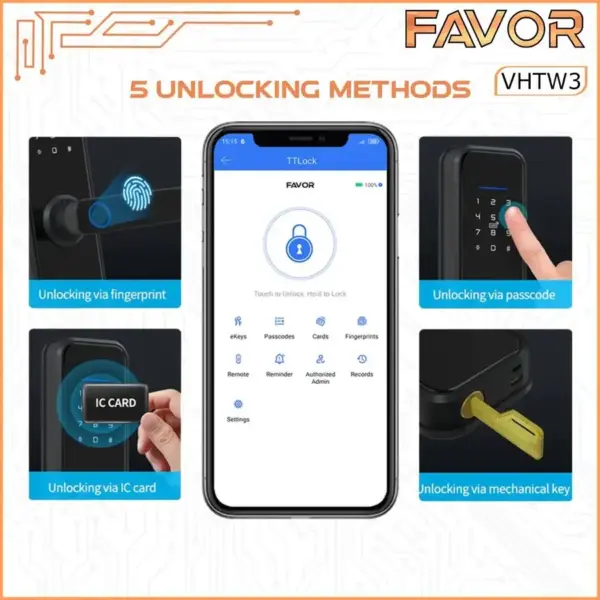 Smart Door Lock Favor VHTW3 - Kunci Otomatis 04