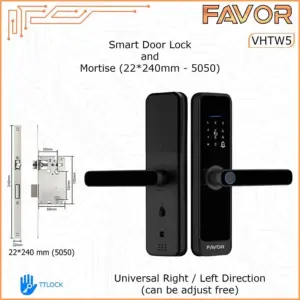 Smart Door Lock Favor VHTW5 - VHTW5 240mm 5050