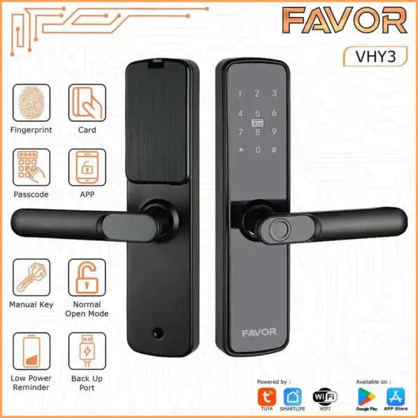 Smart Door Lock Favor VHY3 - Kunci Pintu Otomatis 01
