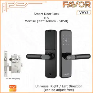 Smart Door Lock Favor VHY3 - Kunci Pintu Otomatis - 160mm 5050