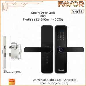 Smart Door Lock - Favor VHY33 - Kunci Pintu Digital - 240mm 5050