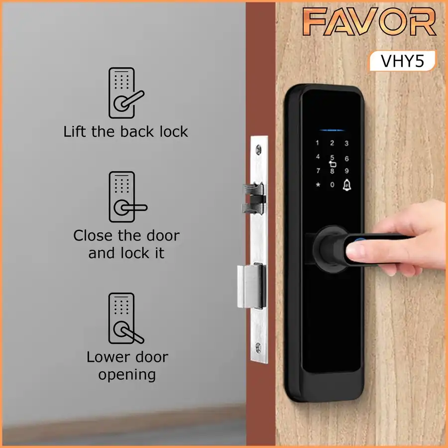 Smart Door Lock Favor VHY5 - Kunci Pintu Otomatis 02
