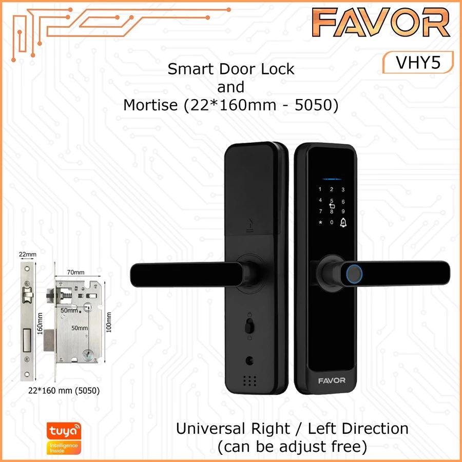 Smart Lock - Favor VHY5 - Kunci Pintu Otomatis - Image 5