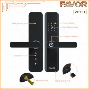 Smart Door Lock - Favor VHY51 - Kunci Digital 03