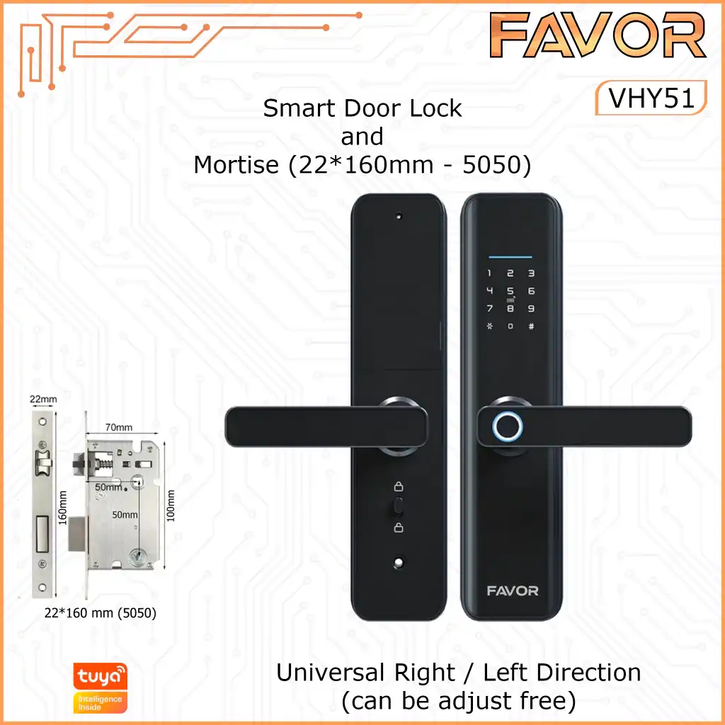 Smart Door Lock - Favor VHY51 - Kunci Digital - Image 6