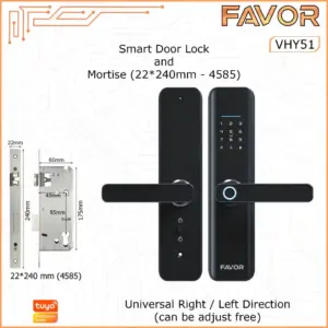 Smart Door Lock - Favor VHY51 - Kunci Digital - 240mm 4585