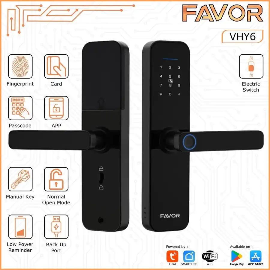 Smart Door Lock Favor VHY6 - Handle Pintu Otomatis 01