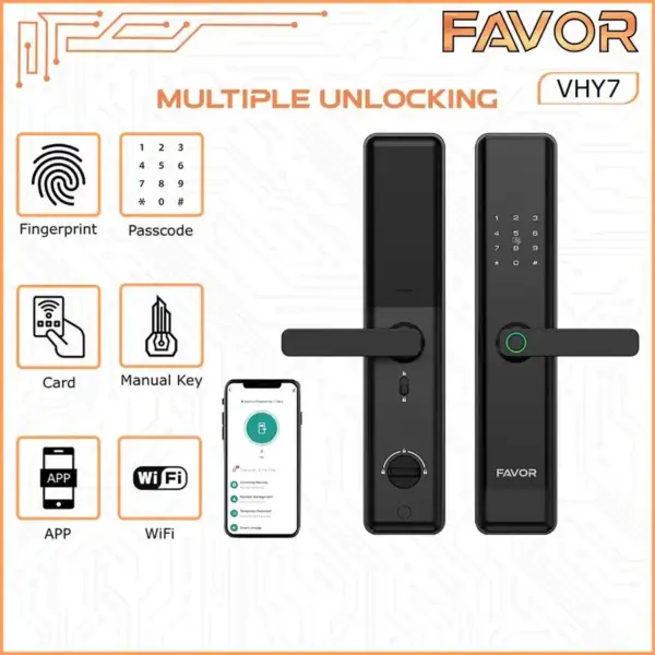 Smart Door Lock Favor VHY7 - Kunci Fingerprint 04