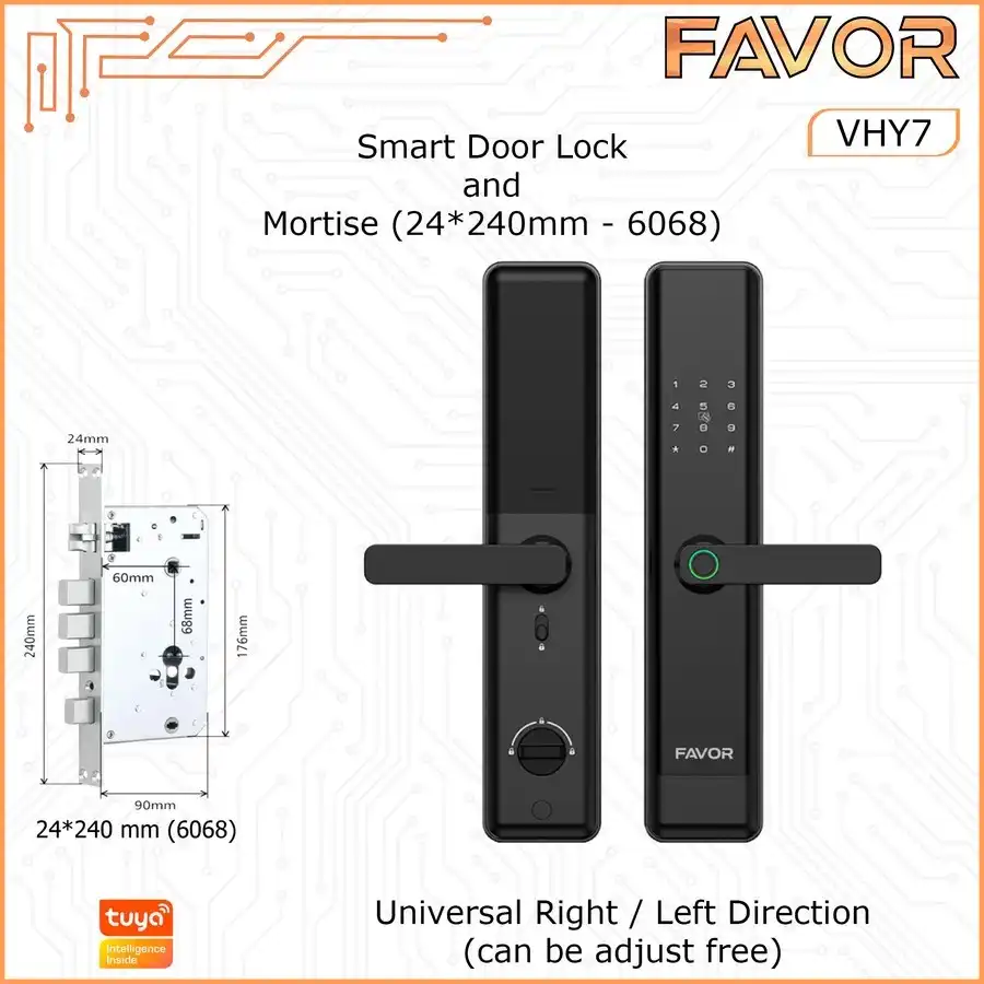 Smart Door Lock - Favor VHY7 | Kunci Fingerprint - Image 5