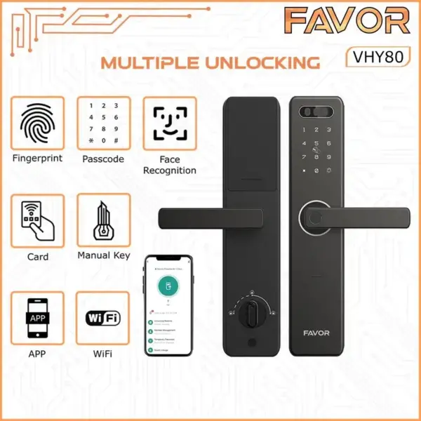 Smart Door Lock - Favor VHY80 | Kunci Fingerprint