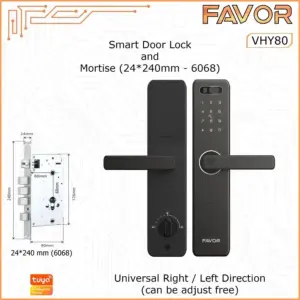 Smart Door Lock Favor VHY80 - Kunci Fingerprint 05
