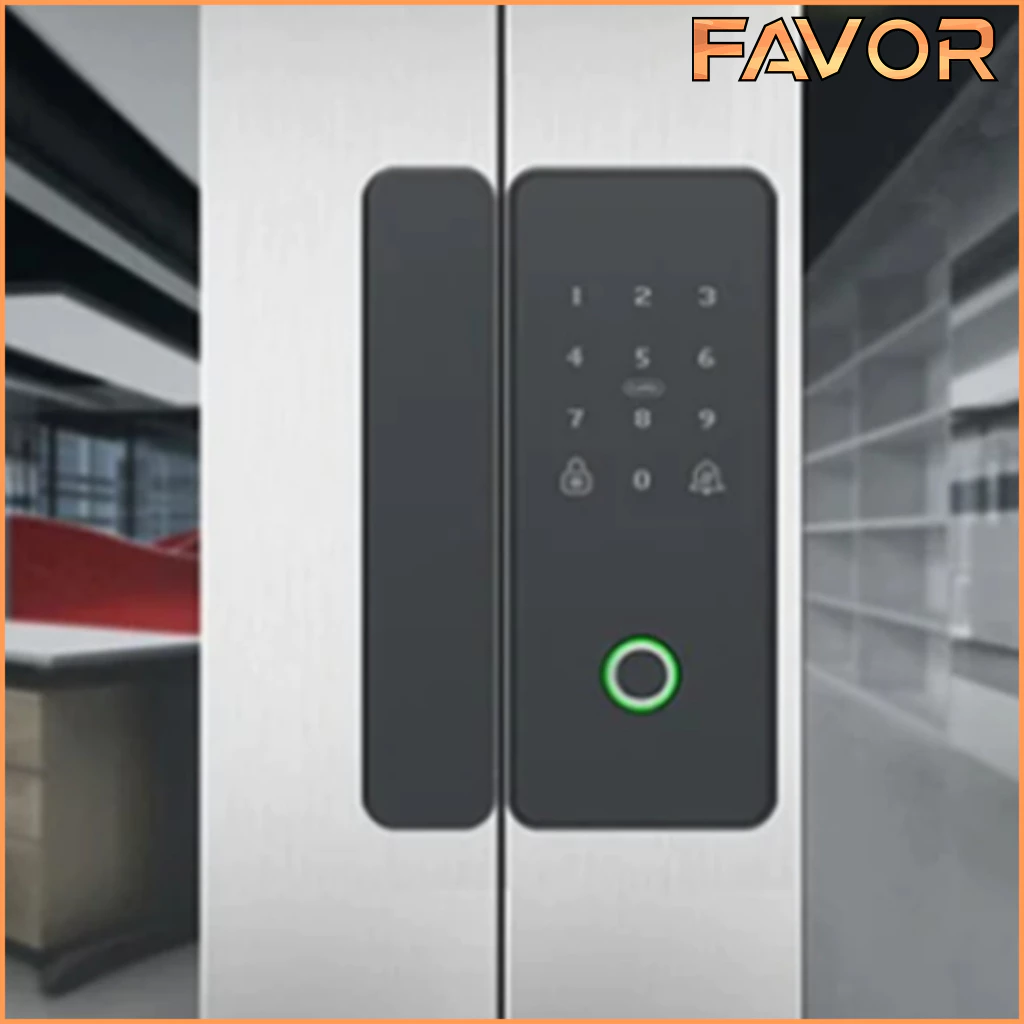 Smart Door Lock Favor VO11Y Pintu Kaca - Frame Double