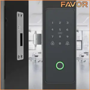 Smart Door Lock Favor VO11Y Pintu Kaca - Frame Single