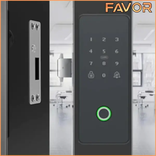 Smart Door Lock Favor VO11Y Pintu Kaca - Frame Single