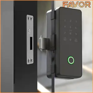 Smart Door Lock Favor VO11Y Pintu Kaca - Frameless Single