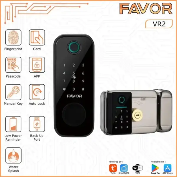 Smart Door Lock Favor VR2 - Kunci Pintu Digital 02