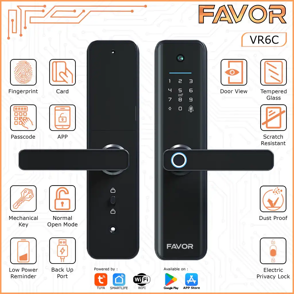 Smart Door Lock - Favor VR6C - Camera View 01