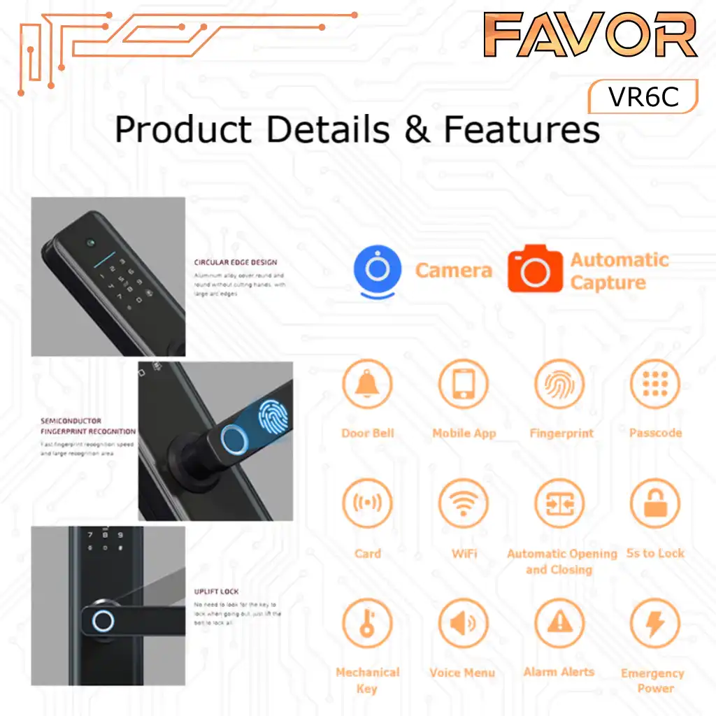 Smart Door Lock - Favor VR6C - Camera View 06