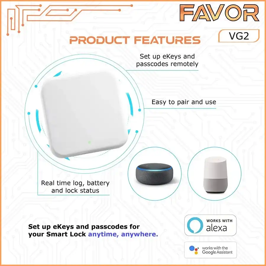 Smart Door Lock Gateway - Favor VG2 02