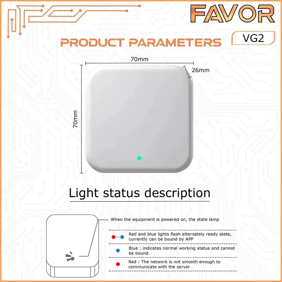 Smart Door Lock Gateway - Favor VG2 03