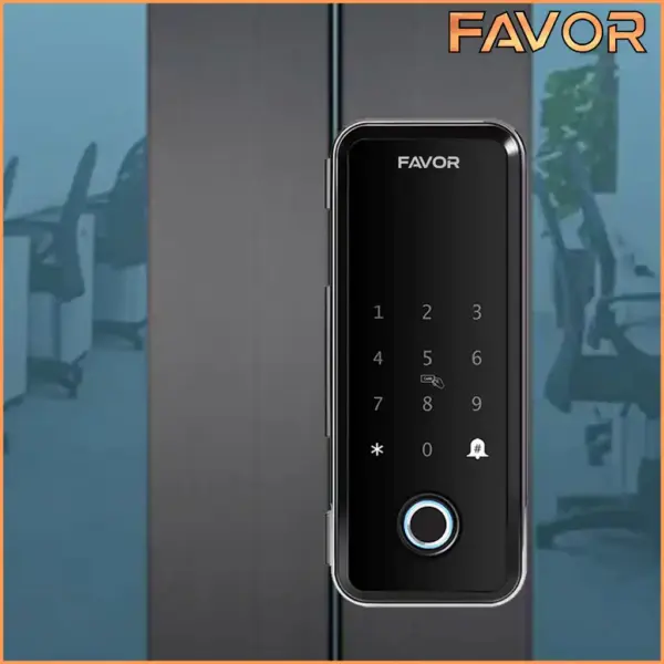Smart Door Lock Pintu Kaca - Favor VO18T - Frame Double
