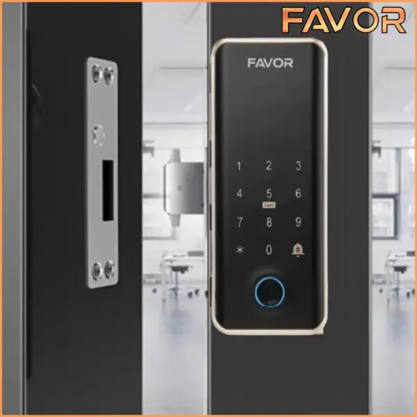 Smart Door Lock Pintu Kaca - Favor VO18T - Frame Single