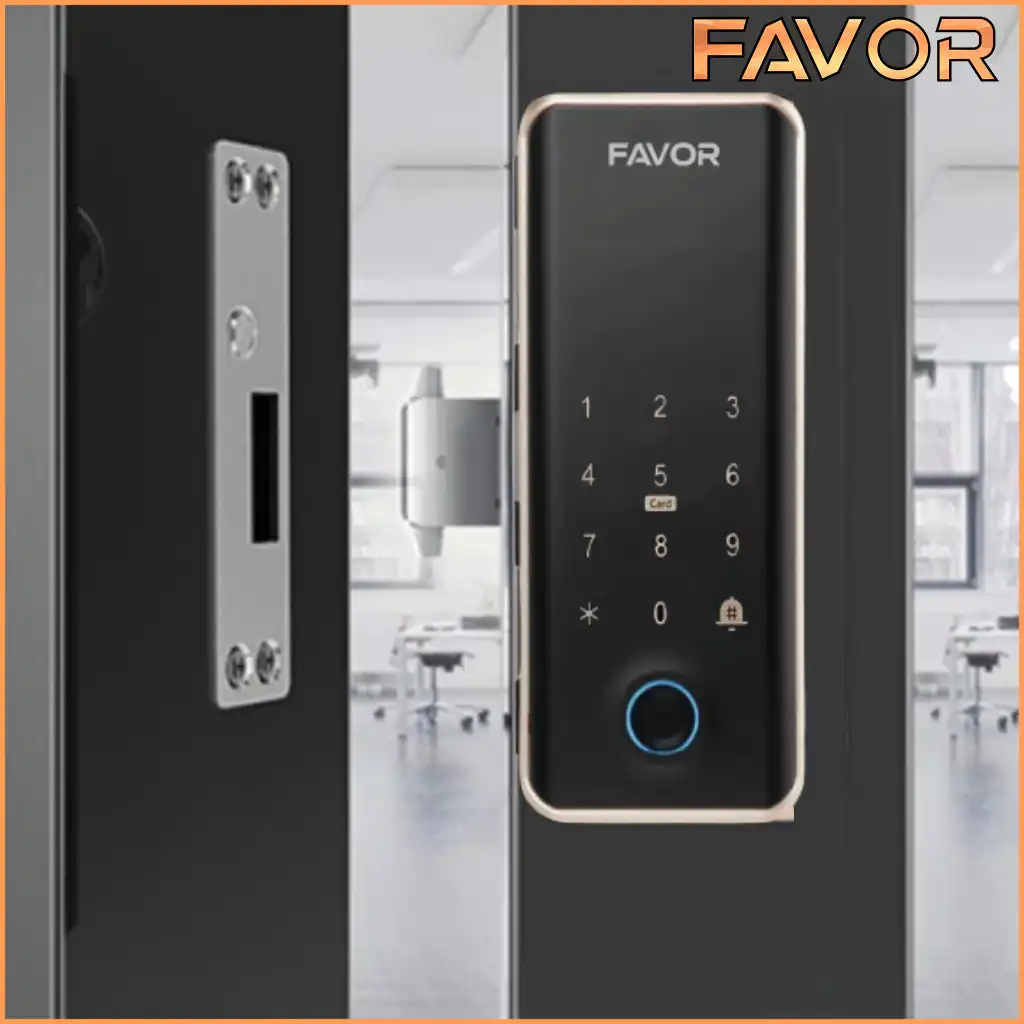 Smart Door Lock Pintu Kaca - Favor VO18T - Frame Single