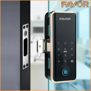 Smart Door Lock Pintu Kaca - Favor VO18T - Frameless Single