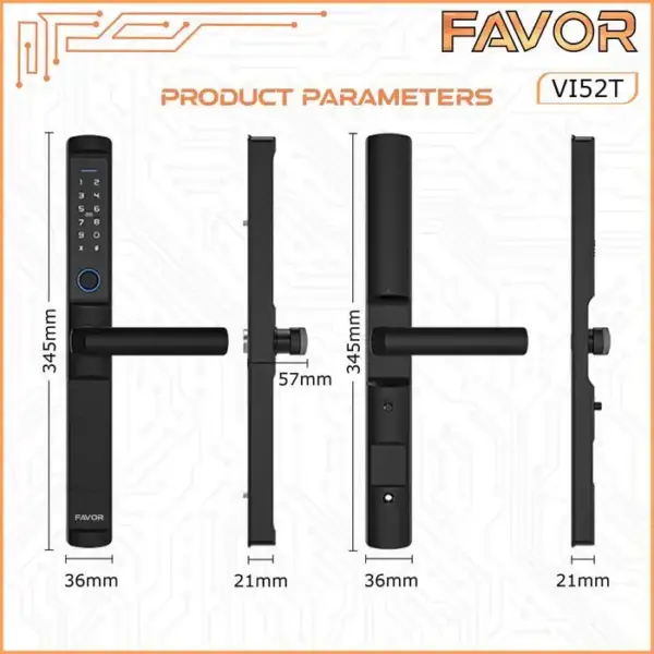 Smart Door Lock Slim - Favor VI52T 04