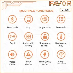 Smart Door Lock Slim - Favor VI52T 07