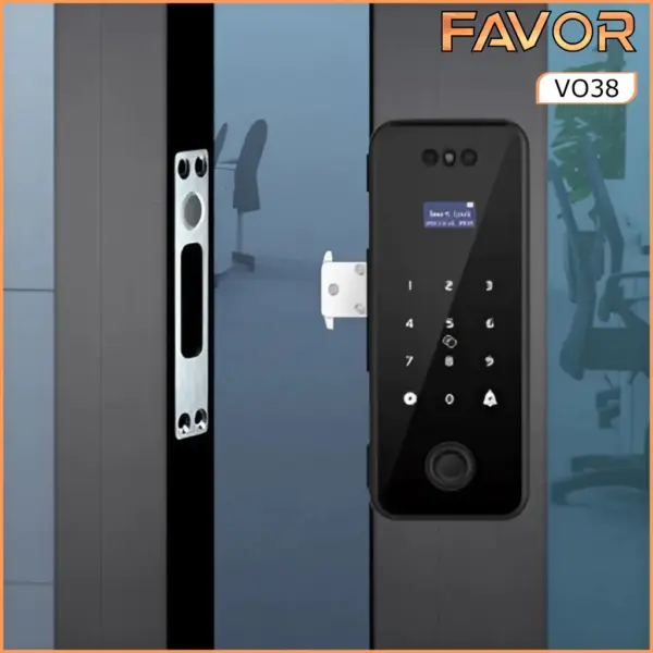 Smart Lock Pintu Kaca - Favor VO38 - Frame Single