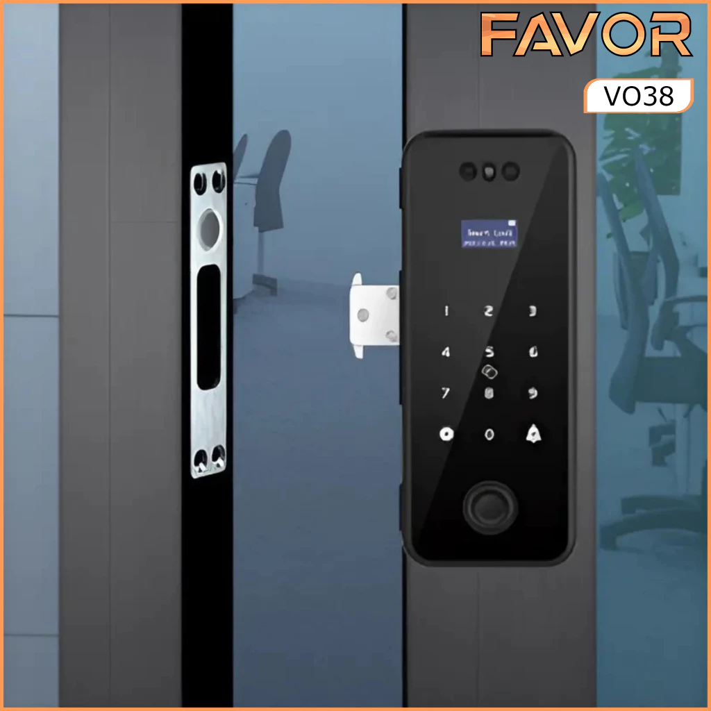 Smart Lock Pintu Kaca - Favor VO38 - Frame Single