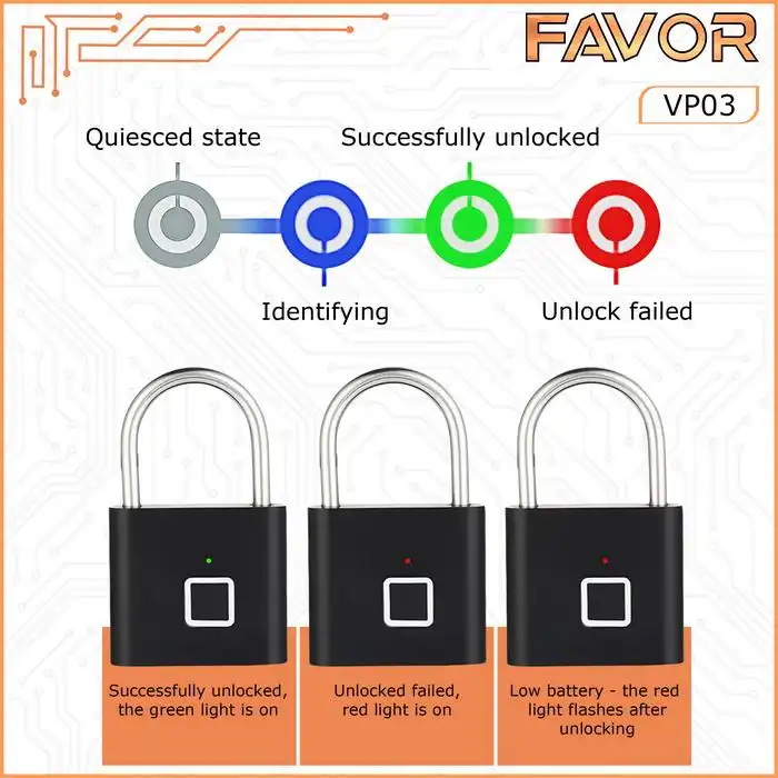 Smart Padlock Favor VP03 - Gembok Pintar 04