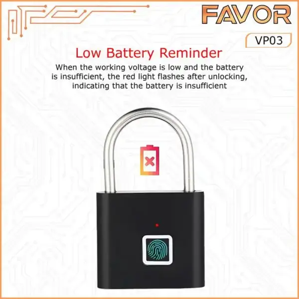 Smart Padlock Favor VP03 - Gembok Pintar 05