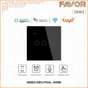 Smart Switch Favor VSW3 - Touch 3 Gang 01