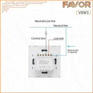 Smart Switch Favor VSW3 - Touch 3 Gang 07