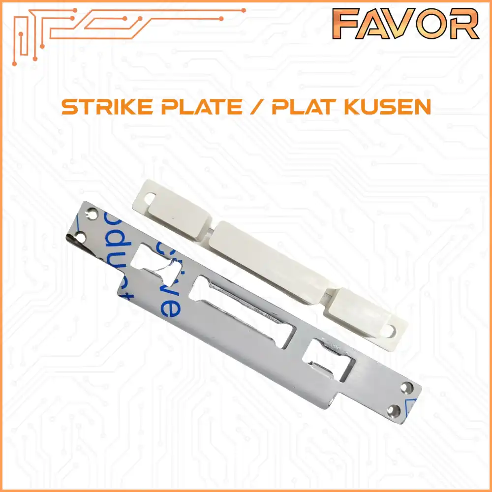 Strike Plate Plat kusen mortise pintu Smart Door Lock 01